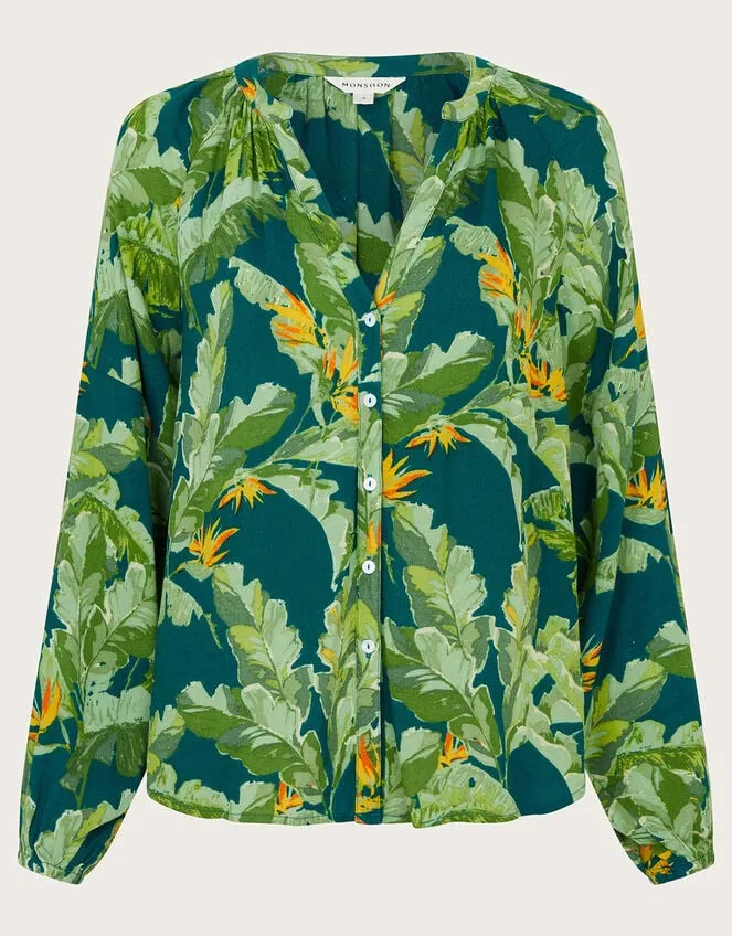 Carmina Print Blouse Green Women Monsoon Tops and Blouses