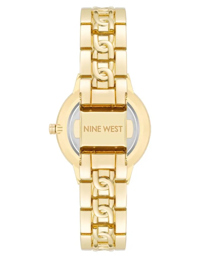 Chain Pattern Bracelet Watch Gold WomenMen Nine West Watches