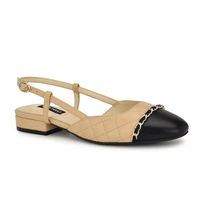 Charme Slingback Dress Flats Light Natural Women Nine West Heels