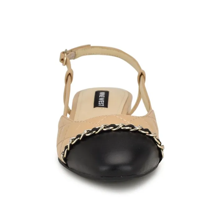 Charme Slingback Dress Flats Light Natural Women Nine West Heels