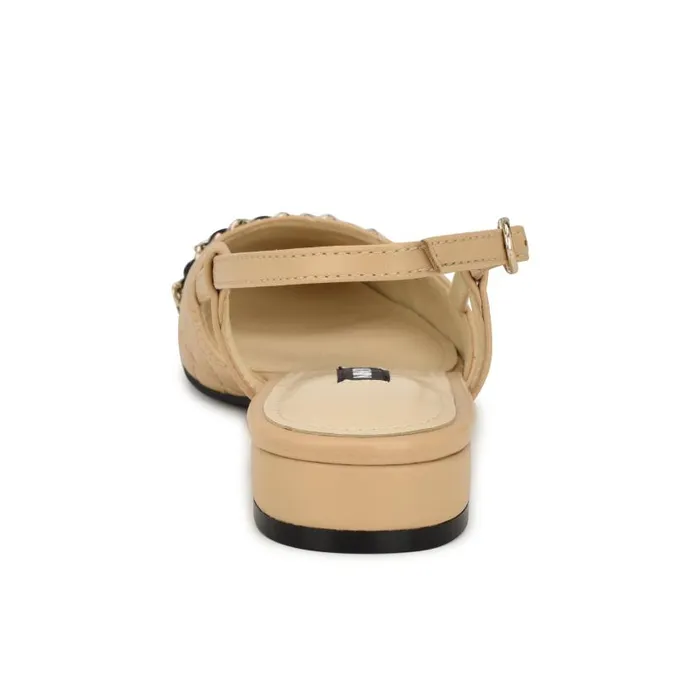 Charme Slingback Dress Flats Light Natural Women Nine West Heels