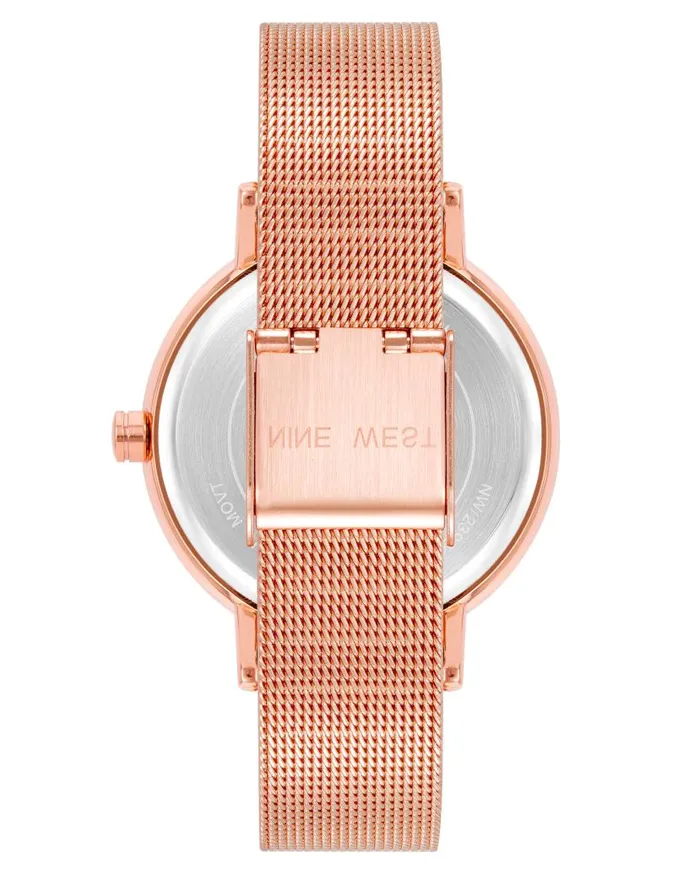 Classic Mesh Bracelet Watch Rose Gold WomenMen Nine West Watches