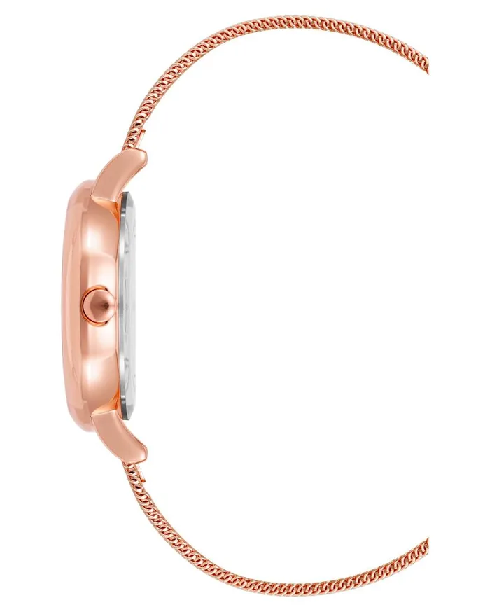 Classic Mesh Bracelet Watch Rose Gold WomenMen Nine West Watches