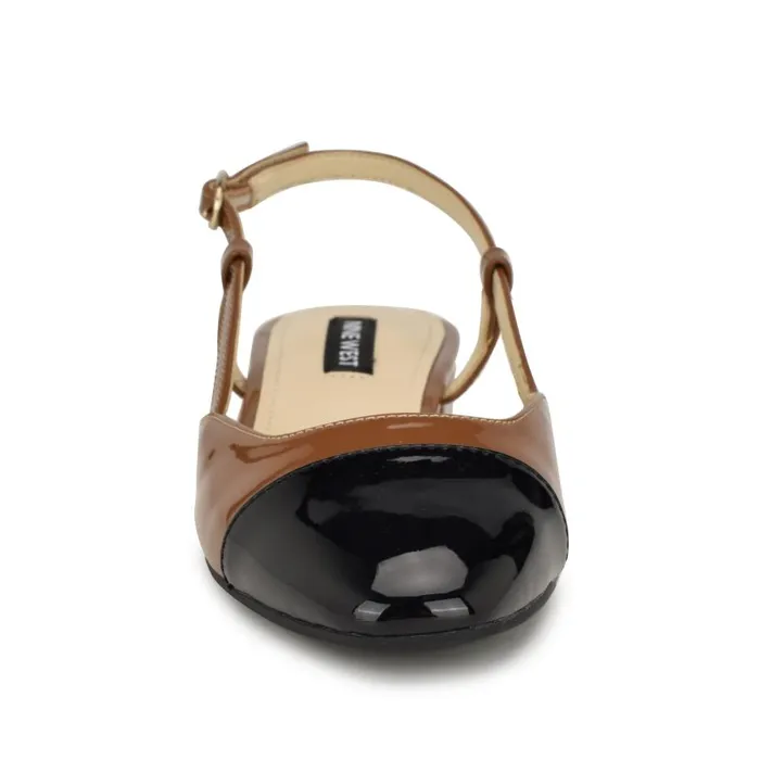 Cloude Slingback Dress Flats Dark Brown Women Nine West Flats and Loafers