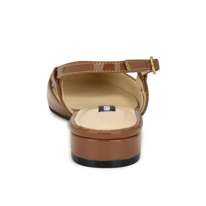 Cloude Slingback Dress Flats Dark Brown Women Nine West Flats and Loafers