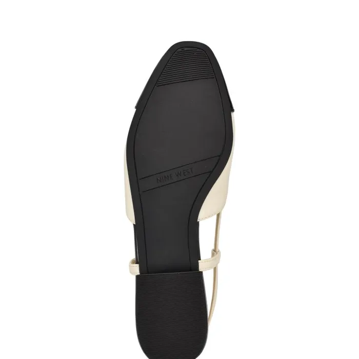 Cloude Slingback Dress Flats Ivory Women Nine West Flats and Loafers