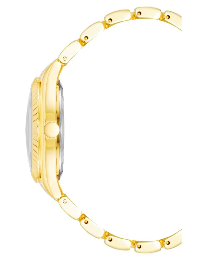 Coin Edge Bezel Watch Gold WomenMen Nine West Watches