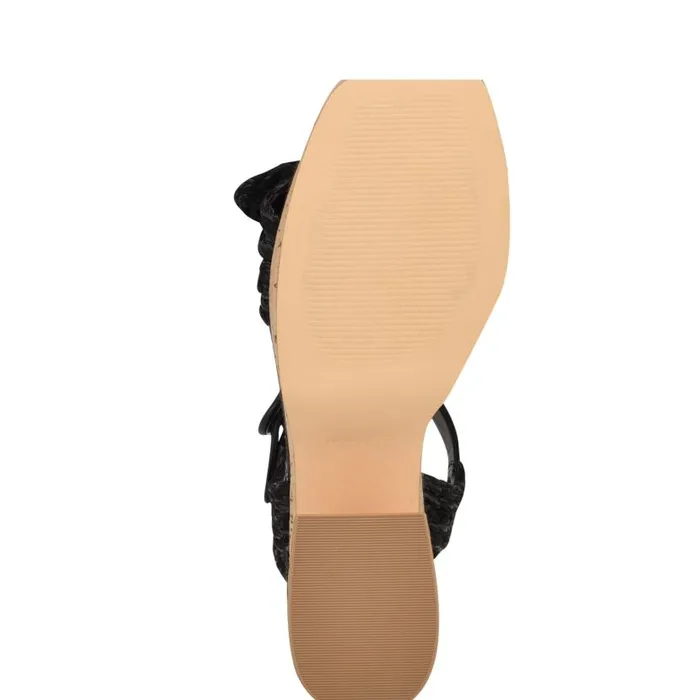 Comiele Platform Sandals Black Raffia Women Nine West Sandals