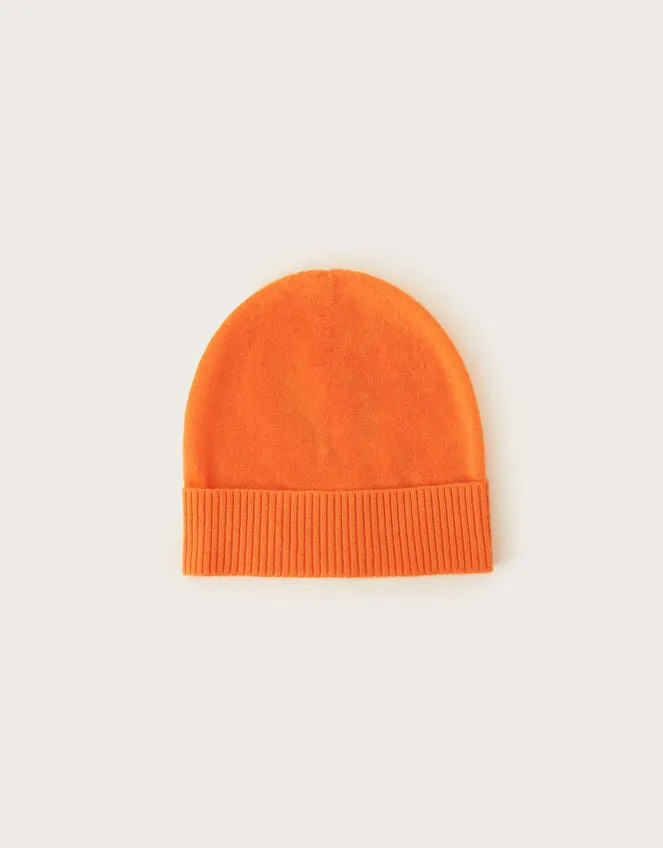 Coni Cashmere Beanie Hat Orange Women Monsoon Hats