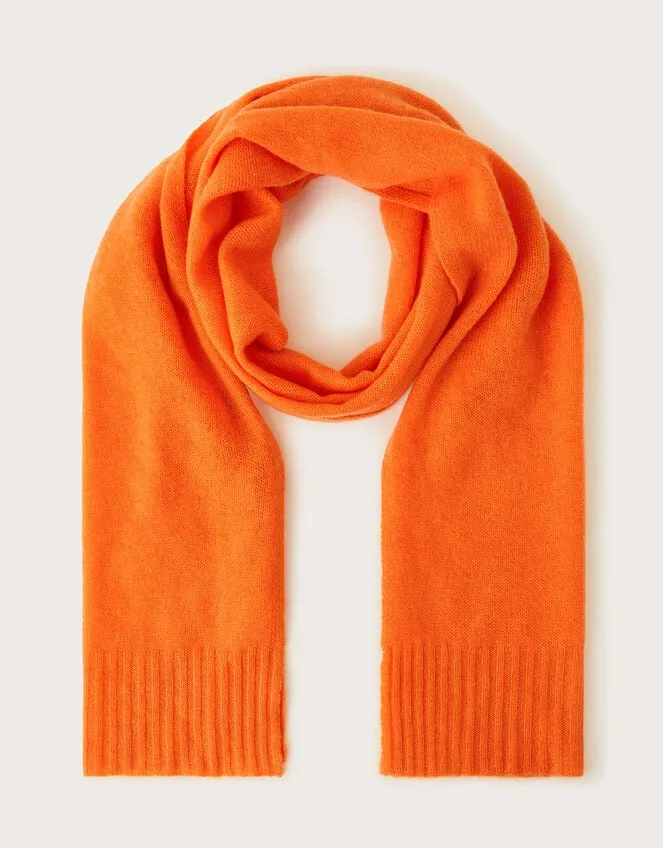 Coni Cashmere Scarf Orange Women Monsoon Scarves