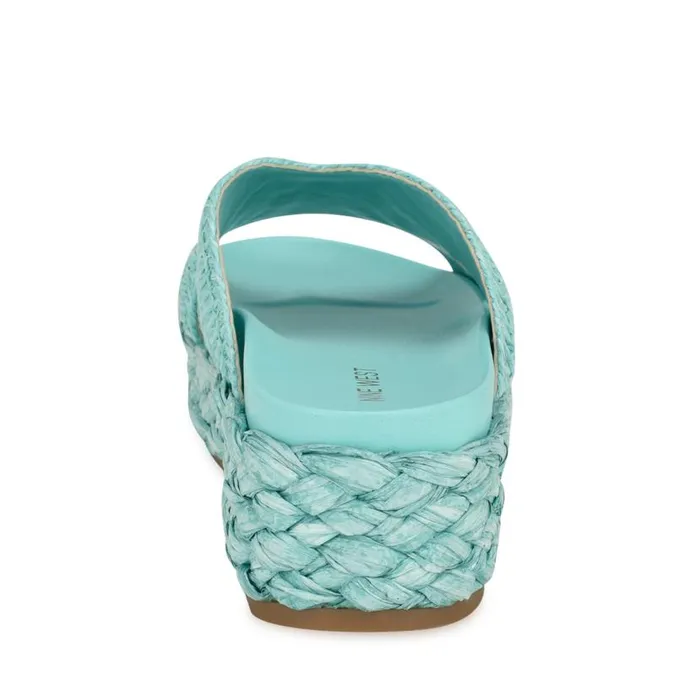 Corel Flatform Sandals Blue Women Nine West Sandals