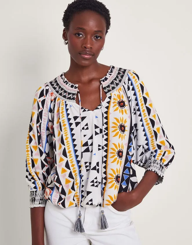 Corey Bubble Hem Top Ivory Women Monsoon Tops and Blouses