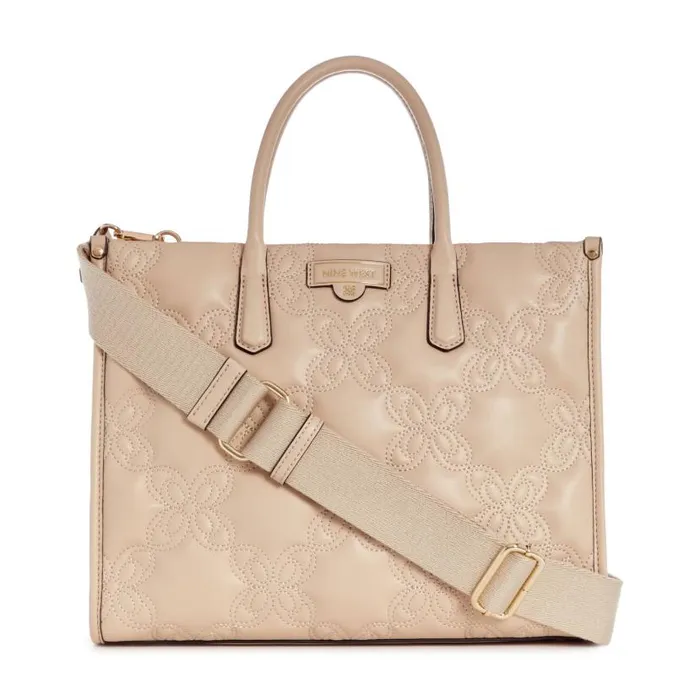 Cosette Jet Set Tote Beige WomenMen Nine West Satchels and Shoulder Bags