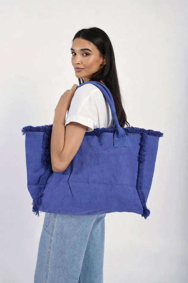 Cotton Tote Bag COBALT BLUE Women Molly Bracken All