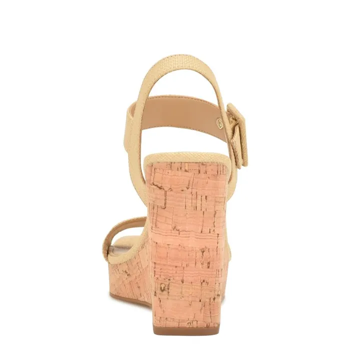 Courts Wedge Sandals Natural Raffia Women Nine West Sandals
