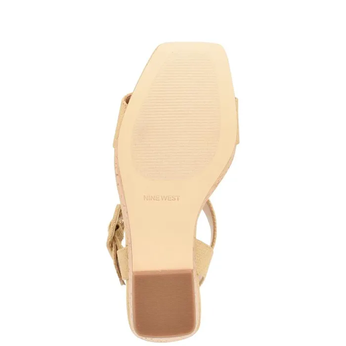Courts Wedge Sandals Natural Raffia Women Nine West Sandals