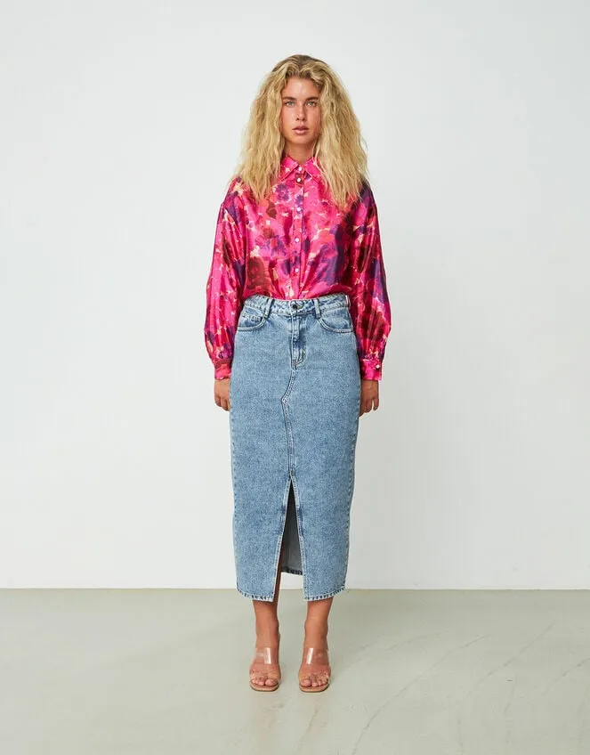 Crs Floral Print Blouse Pink Women Monsoon Tops and Blouses