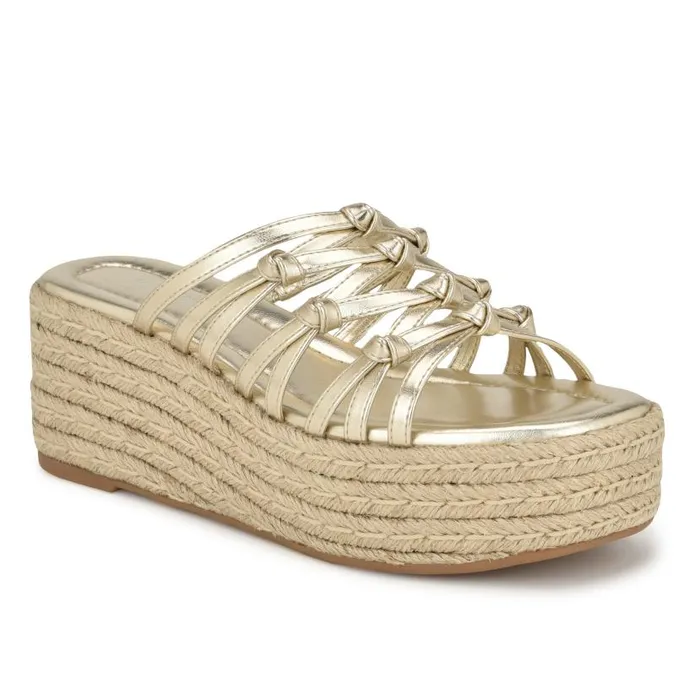 Cristy Espadrille Wedge Sandals Platino Women Nine West Sandals