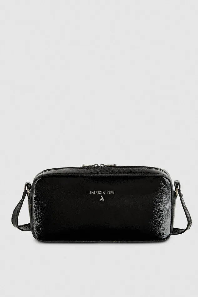 Crossbodys Women Patrizia Pepe Mini Crossbody Bag With Zip Nero