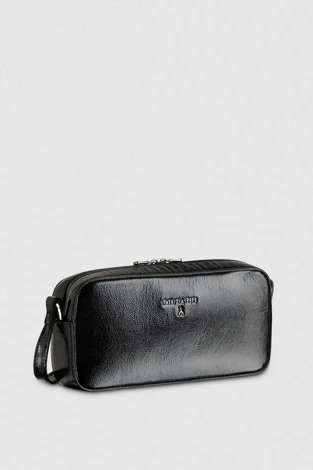 Crossbodys Women Patrizia Pepe Mini Crossbody Bag With Zip Nero