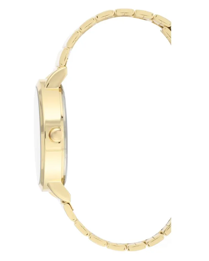 Crystal Accented Stainless Steel Bracelet Watch Gold WomenMen Nine West Watches Crystal Accented Stainless Steel Bracelet Watch Gold WomenMen Nine West Watches