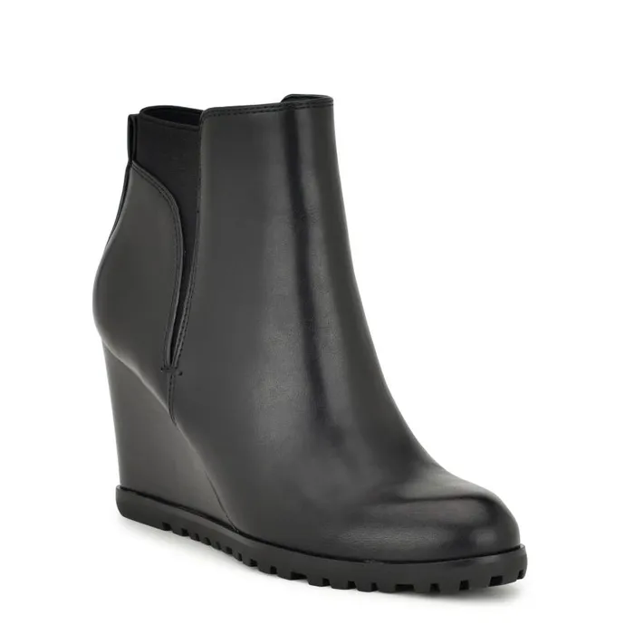 Curtis Wedge Booties Black Women Nine West Boots and Booties