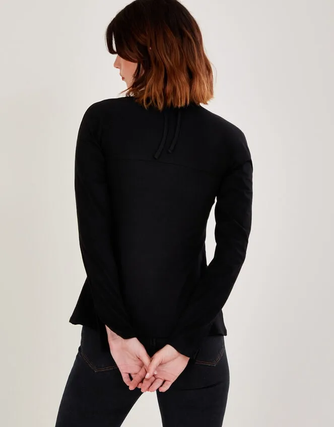 CutOut Halter Jersey Top Black Women Monsoon Tops and Blouses