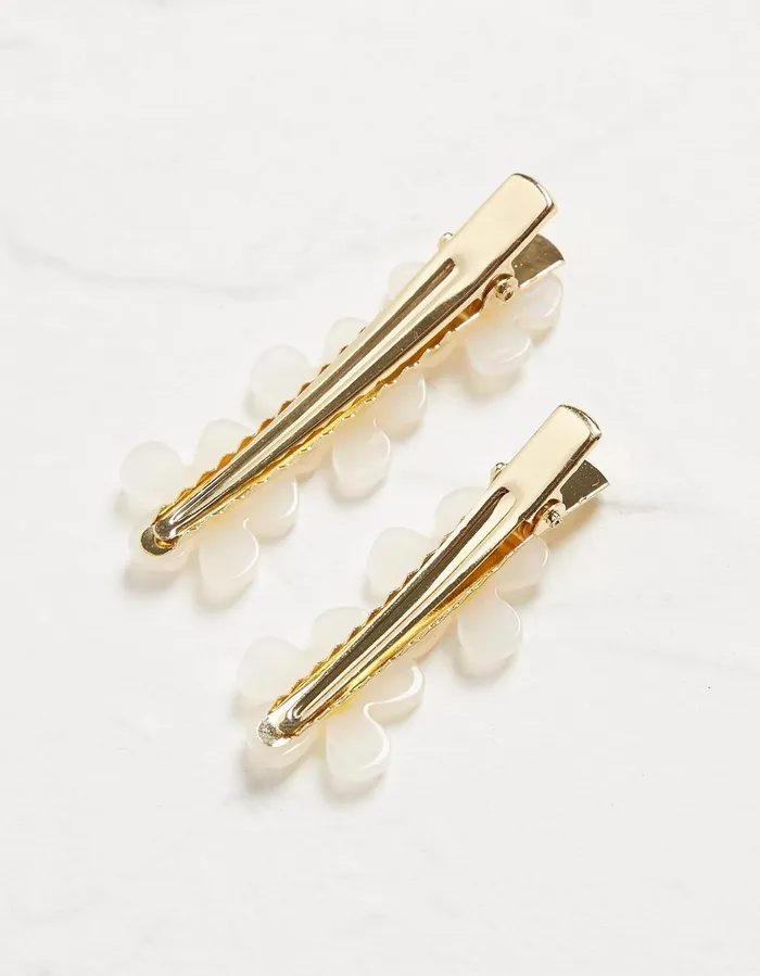 Daisy Slides White Women FatFace Hair Accessories