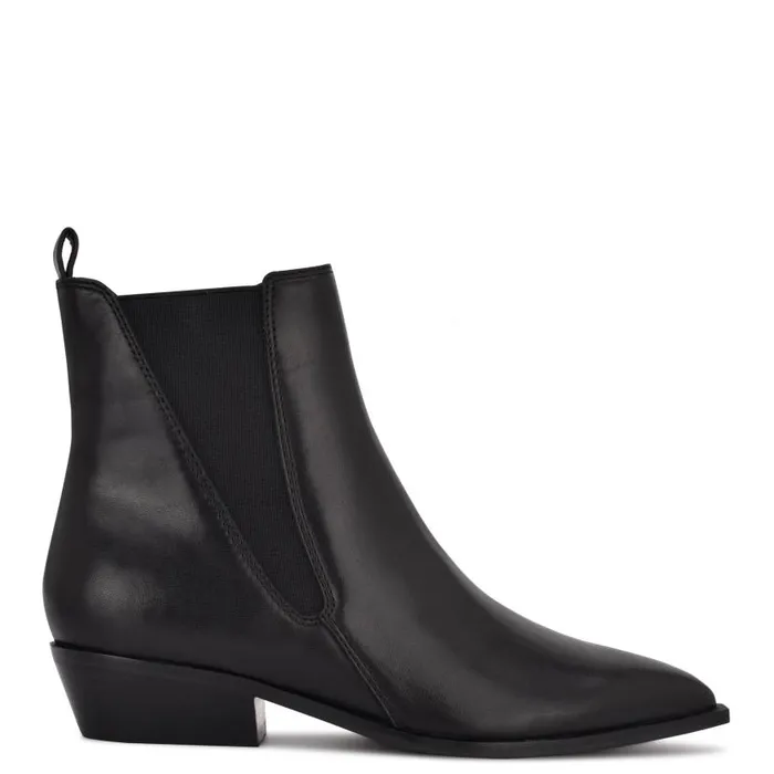 Danzy Chelsea Pointy Toe Booties Black Women Nine West Boots and Booties