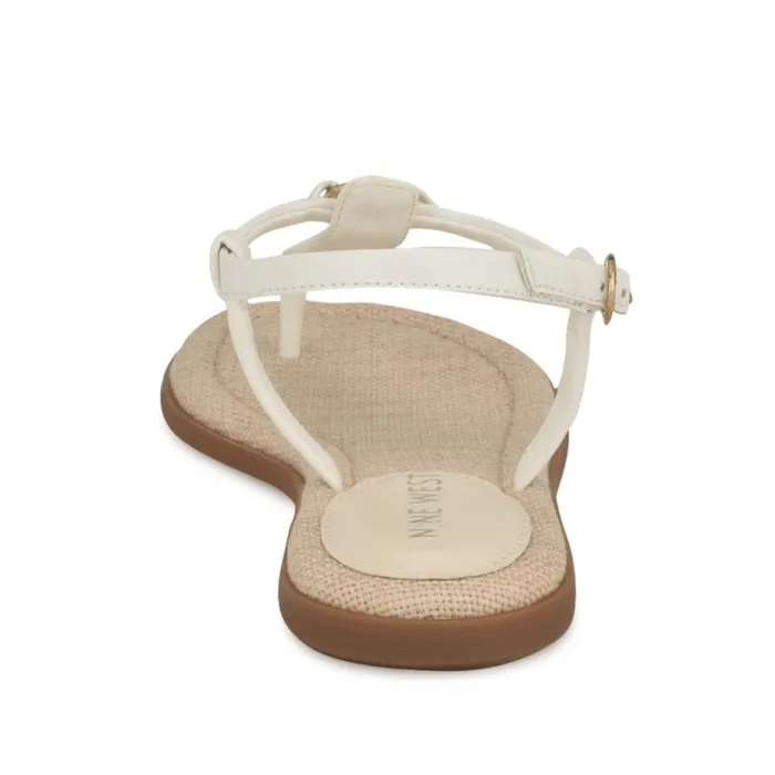 Dayna Casual Flat Sandals White Women Nine West Sandals
