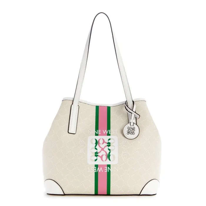 Delaine 2 In 1 Tote Cream Logowhite WomenMen Nine West New Handbags