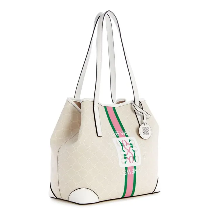 Delaine 2 In 1 Tote Cream Logowhite WomenMen Nine West New Handbags