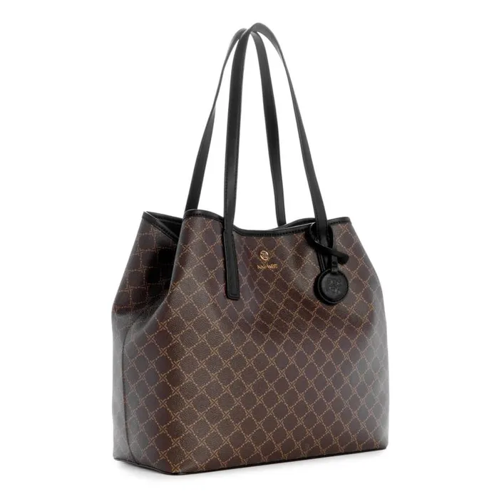 Delaine Large 2 In 1 Tote Brownblack WomenMen Nine West Totes and Backpacks