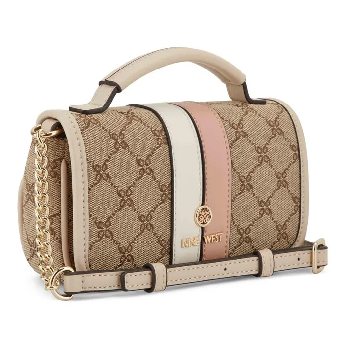 Delaine Mini Crossbody Mocha Logo Bellini WomenMen Nine West New Handbags