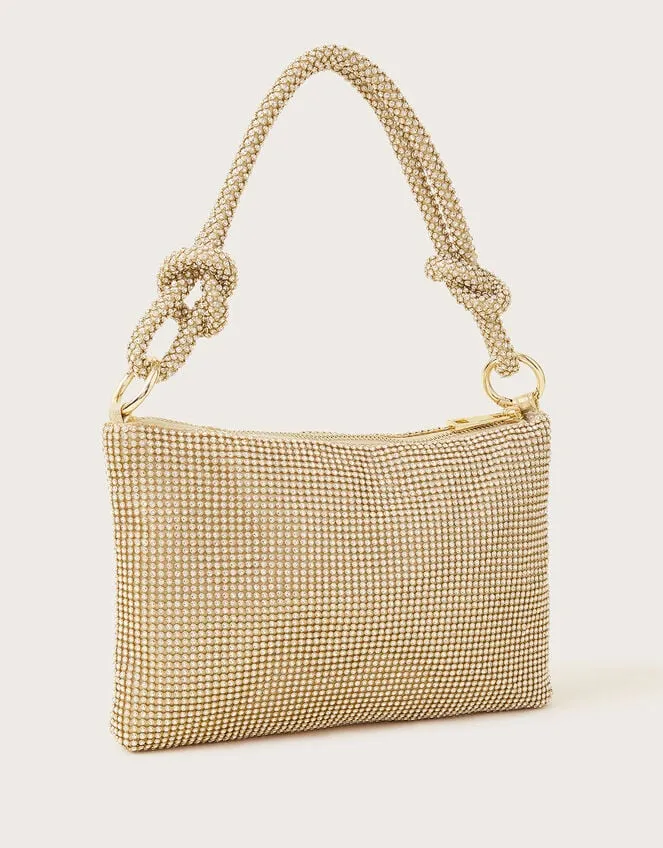 Diamante Chain Knot Handle Bag Women Monsoon Bags and Purses