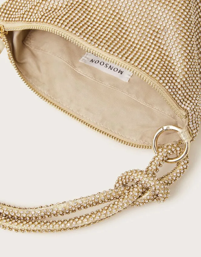 Diamante Chain Knot Handle Bag Women Monsoon Bags and Purses