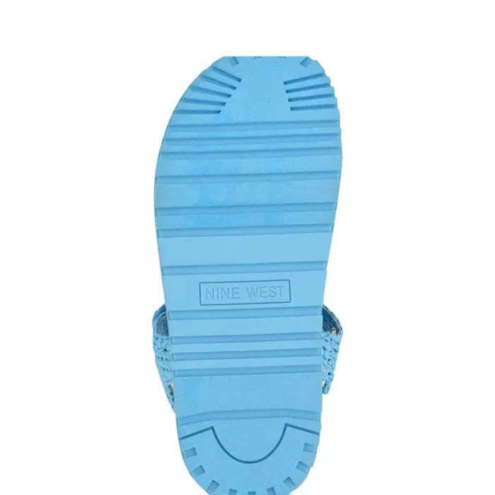 Dinrah Footbed Sandals Blue Women Nine West Sandals