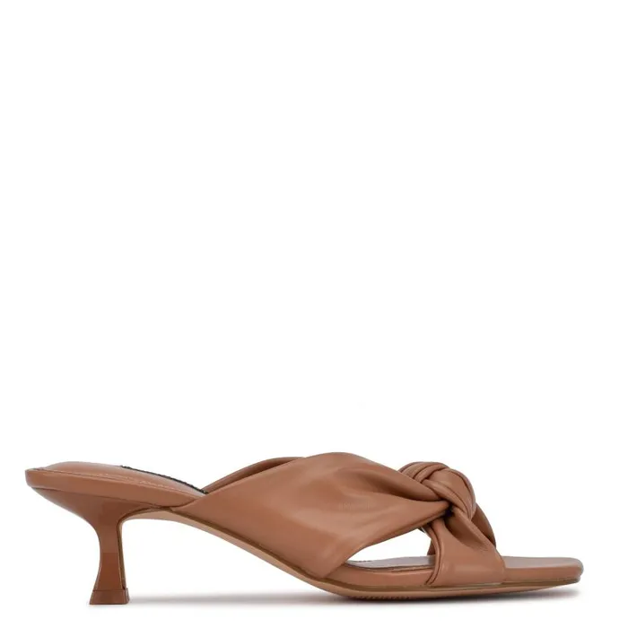 Dipa Heeled Slide Sandals Natural Women Nine West Heels