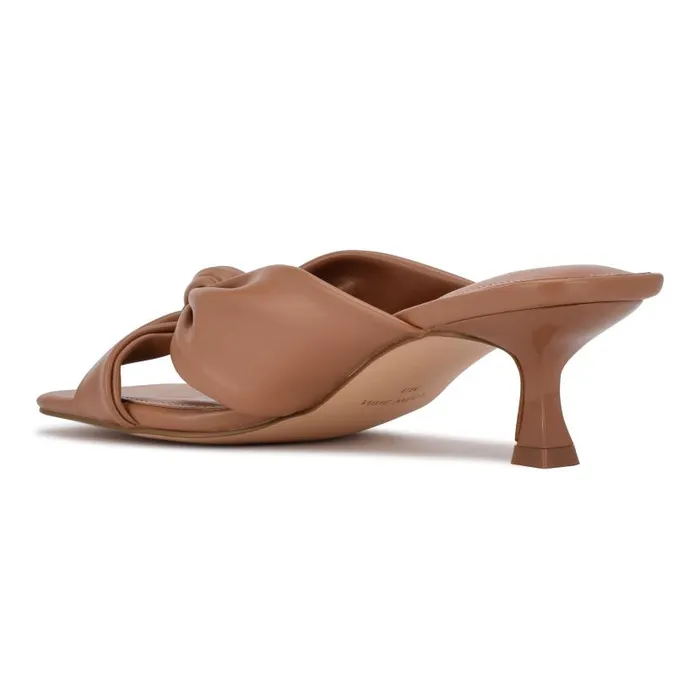 Dipa Heeled Slide Sandals Natural Women Nine West Heels