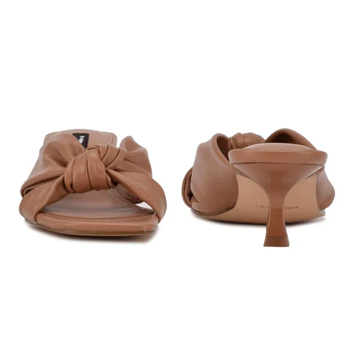 Dipa Heeled Slide Sandals Natural Women Nine West Heels