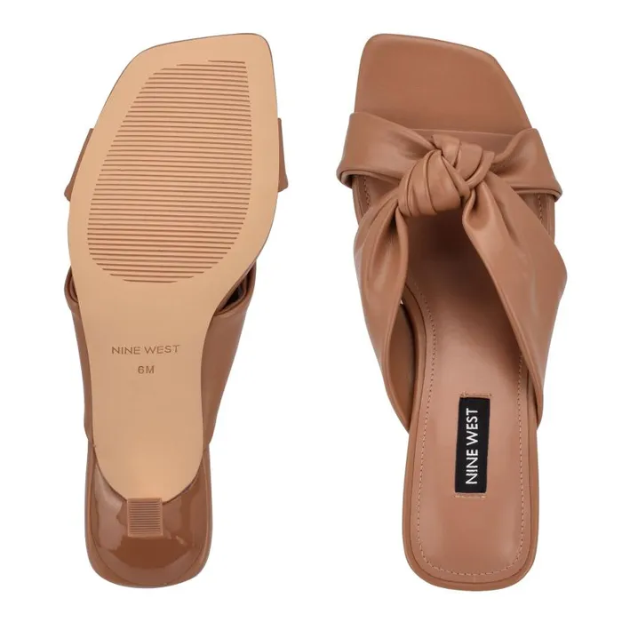 Dipa Heeled Slide Sandals Natural Women Nine West Heels