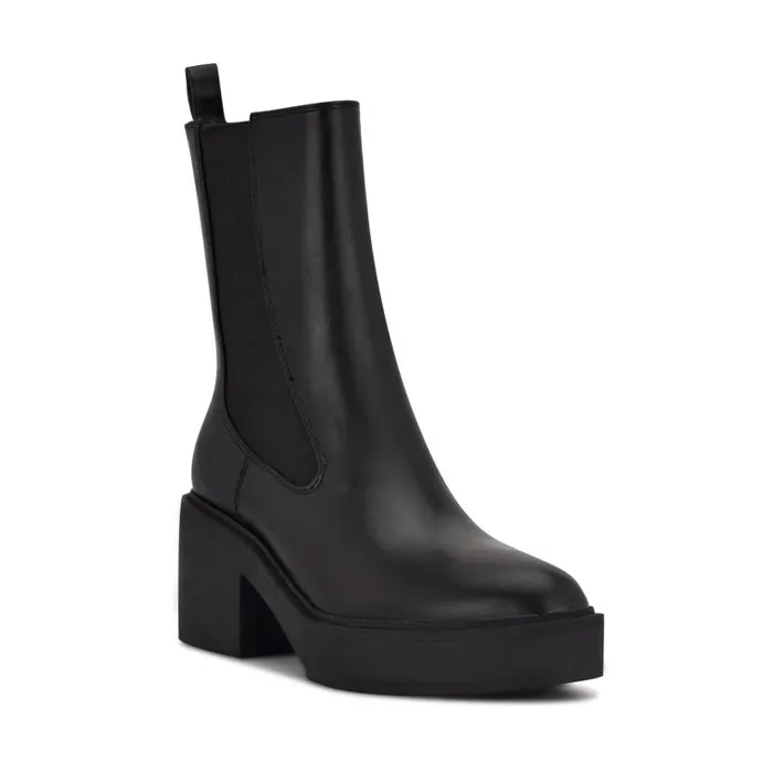 Dolea Chelsea Lug Sole Boots Black Women Nine West Heels