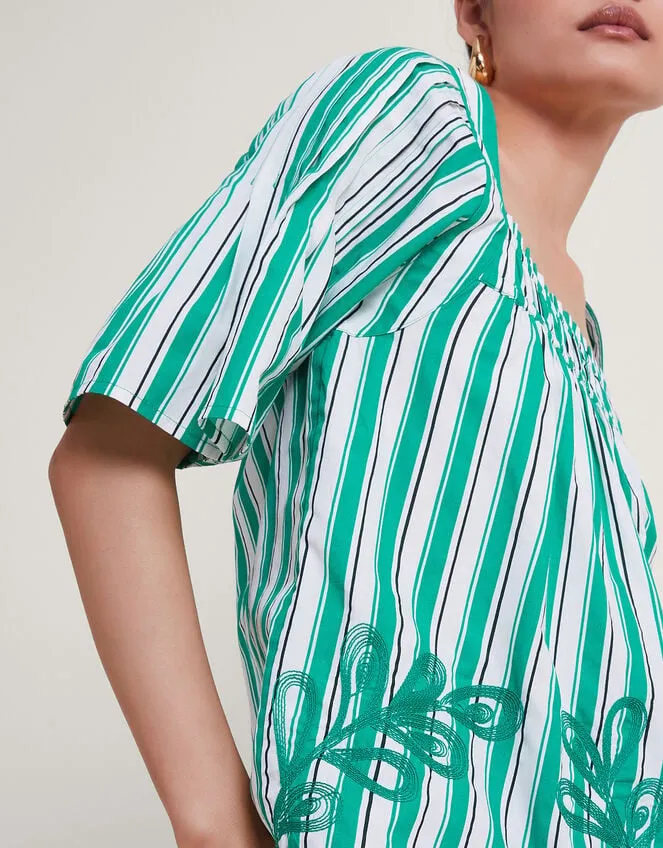 Dorita Embroidered Top Green Women Monsoon Tops and Blouses