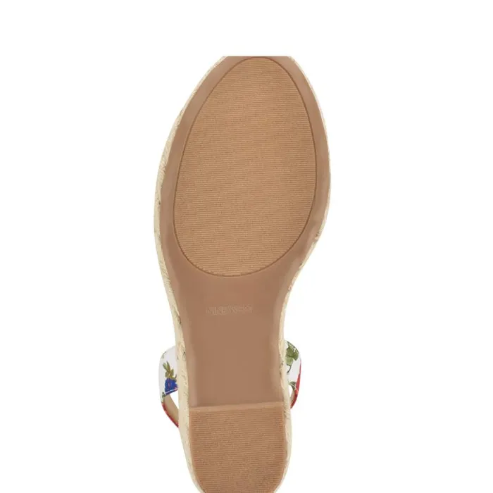 Dotime Espadrille Wedge Sandals White Floral Women Nine West Sandals