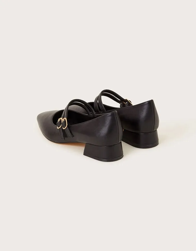 Double Strap Mary Jane Shoes Black Women Monsoon Sandals