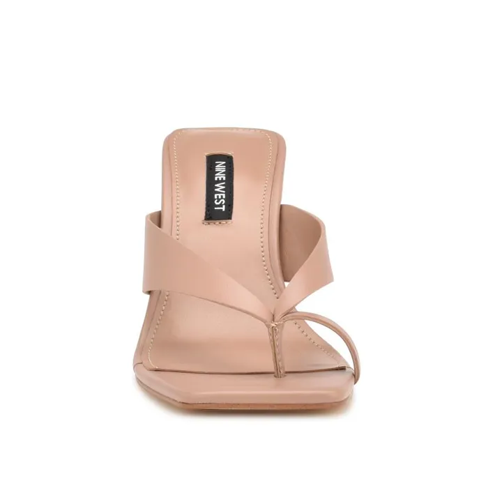 Durlife Heeled Thong Sandals Dark Blush Women Nine West Sandals