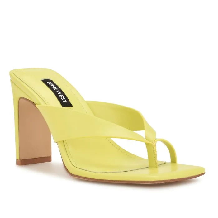 Durlife Heeled Thong Sandals Lime Women Nine West Heels