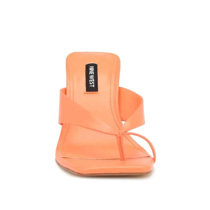 Durlife Heeled Thong Sandals Orange Women Nine West Heels