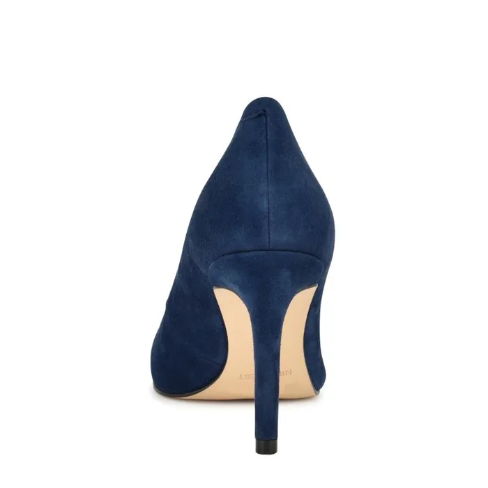 Dylan Round Toe Pumps Dark Blue Women Nine West Heels