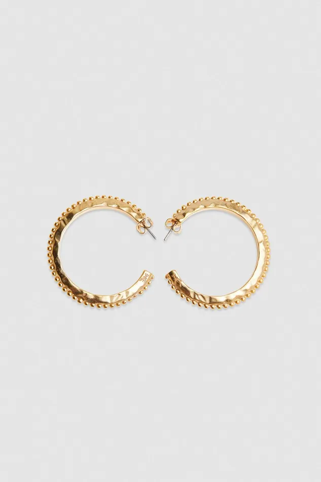 Earrings Women Patrizia Pepe Hoop Earrings Antique Gold